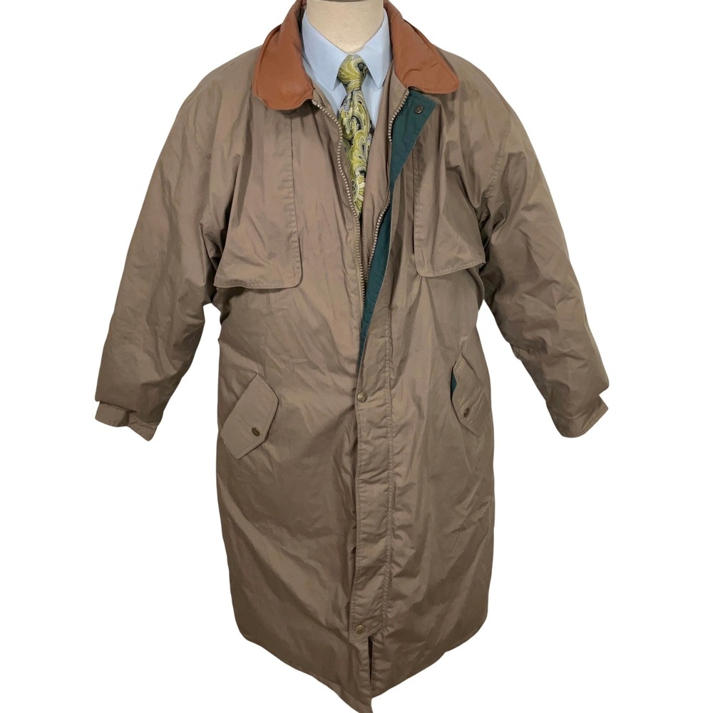 Mighty-Mac Trench Coat‎ Mens XLarge Brown Norsac Down Parka Outdoor Vintage
